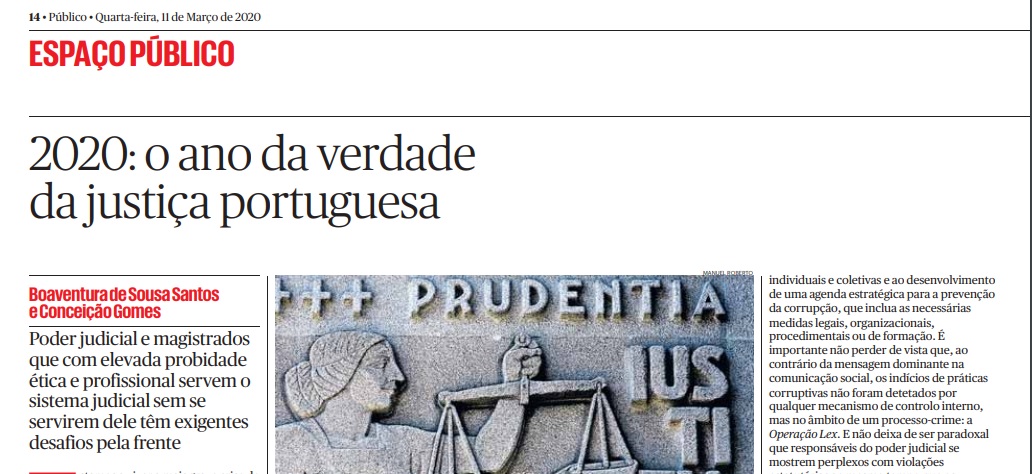 2020: o ano da verdade da justiça portuguesa